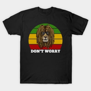 Don't Worry, Jamaica, Rasta African Lion T-Shirt
